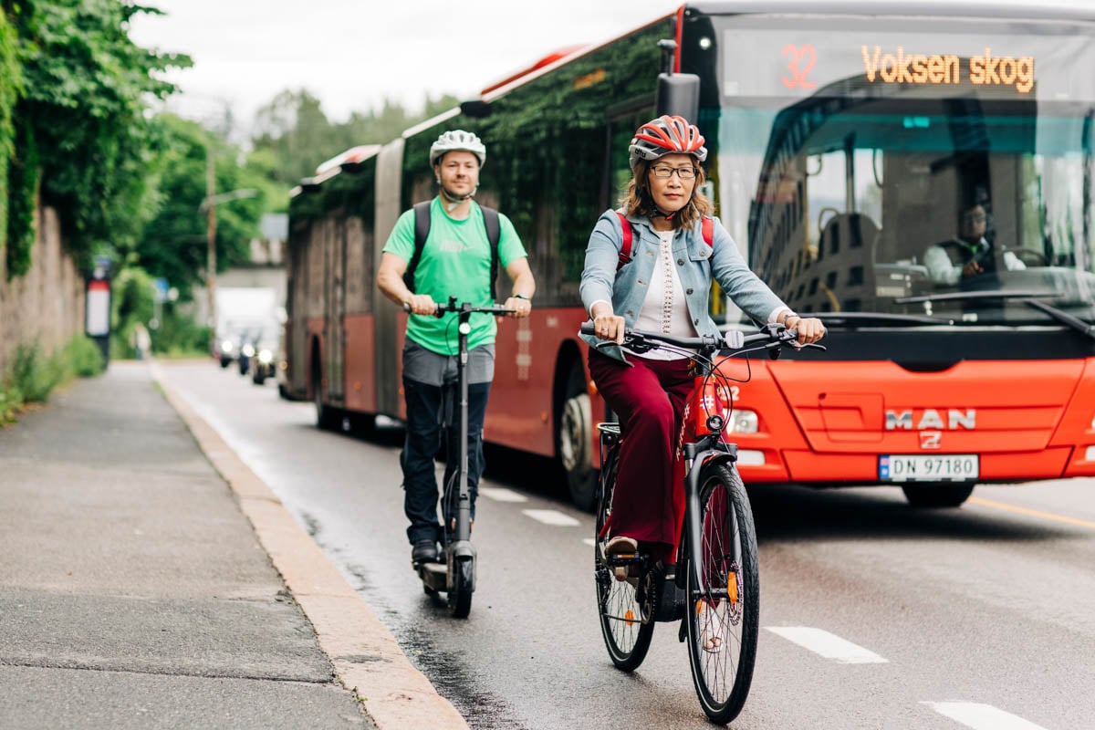 Ulike former for mobilitet i byen.